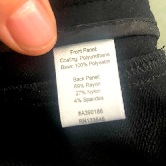 Ponte Slim Pant with Faux Leather Front - Picture 8 of 13